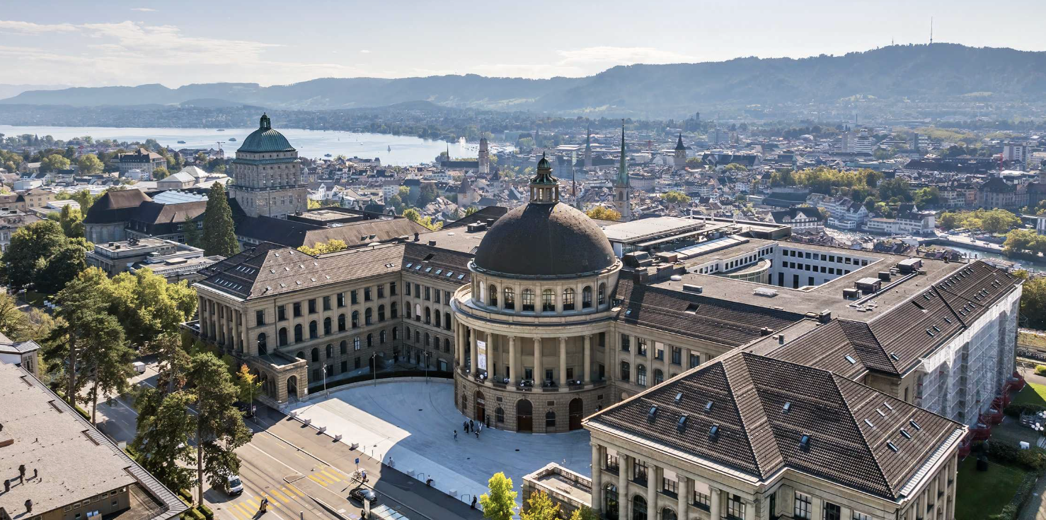 Aerial view of the ETH Zurich main building